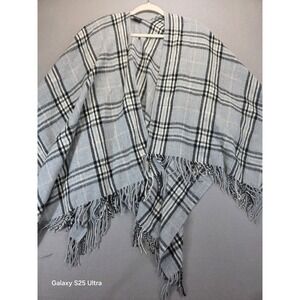 V. Fraas Tartan Plaid Cape Shawl Lagenlook